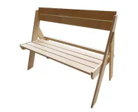 скамейка со спинкой раскладная береза 1,2х0,4м, банный перец